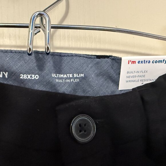 2 Pair Black Men's Pants 28 Waist, Old Navy J.Crew - Picture 5 of 5